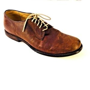 Frye Brown Distressed Brown Oxford Men's Size 9.5